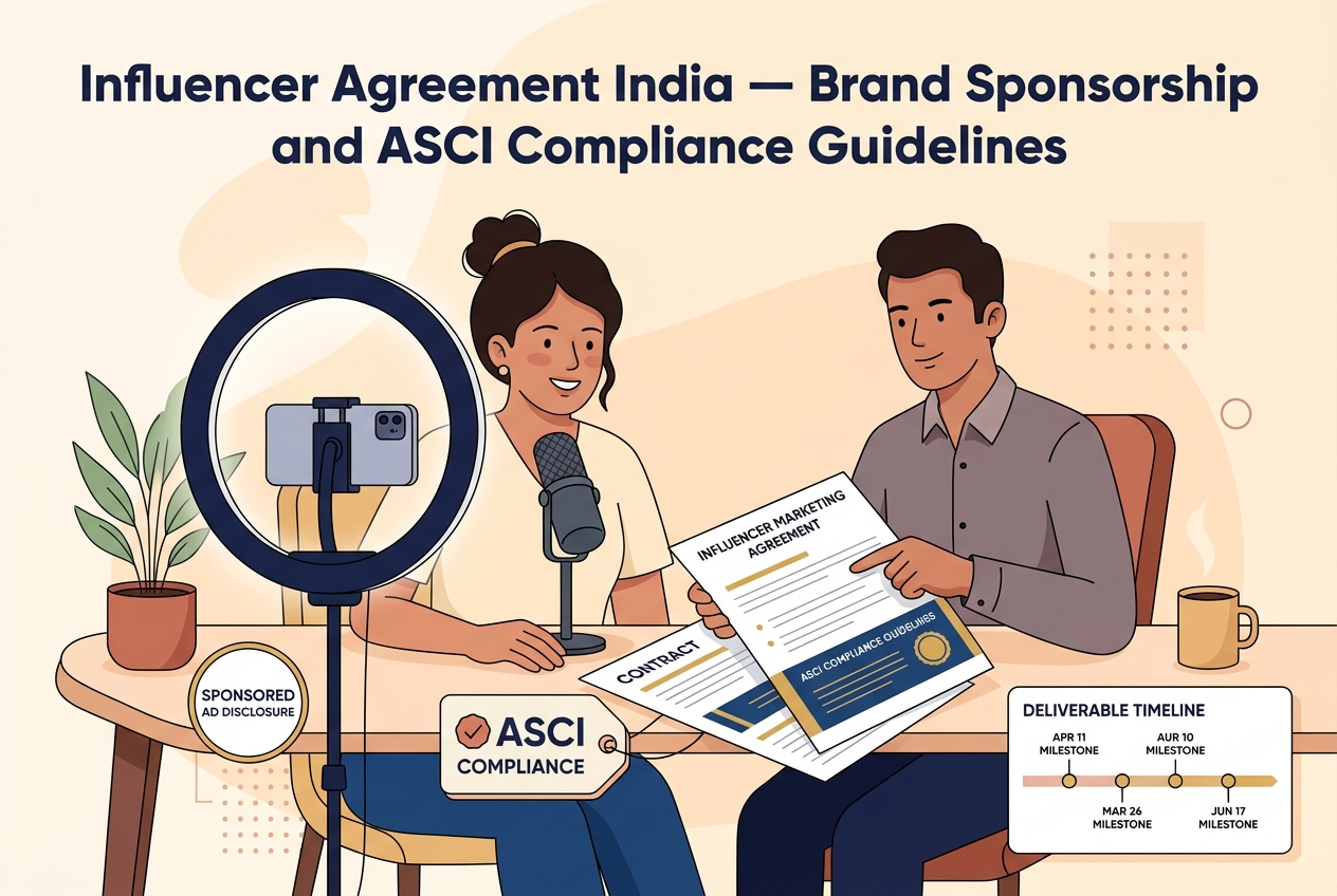 Influencer Agreement India Brand Sponsorship and ASCI Guidelines