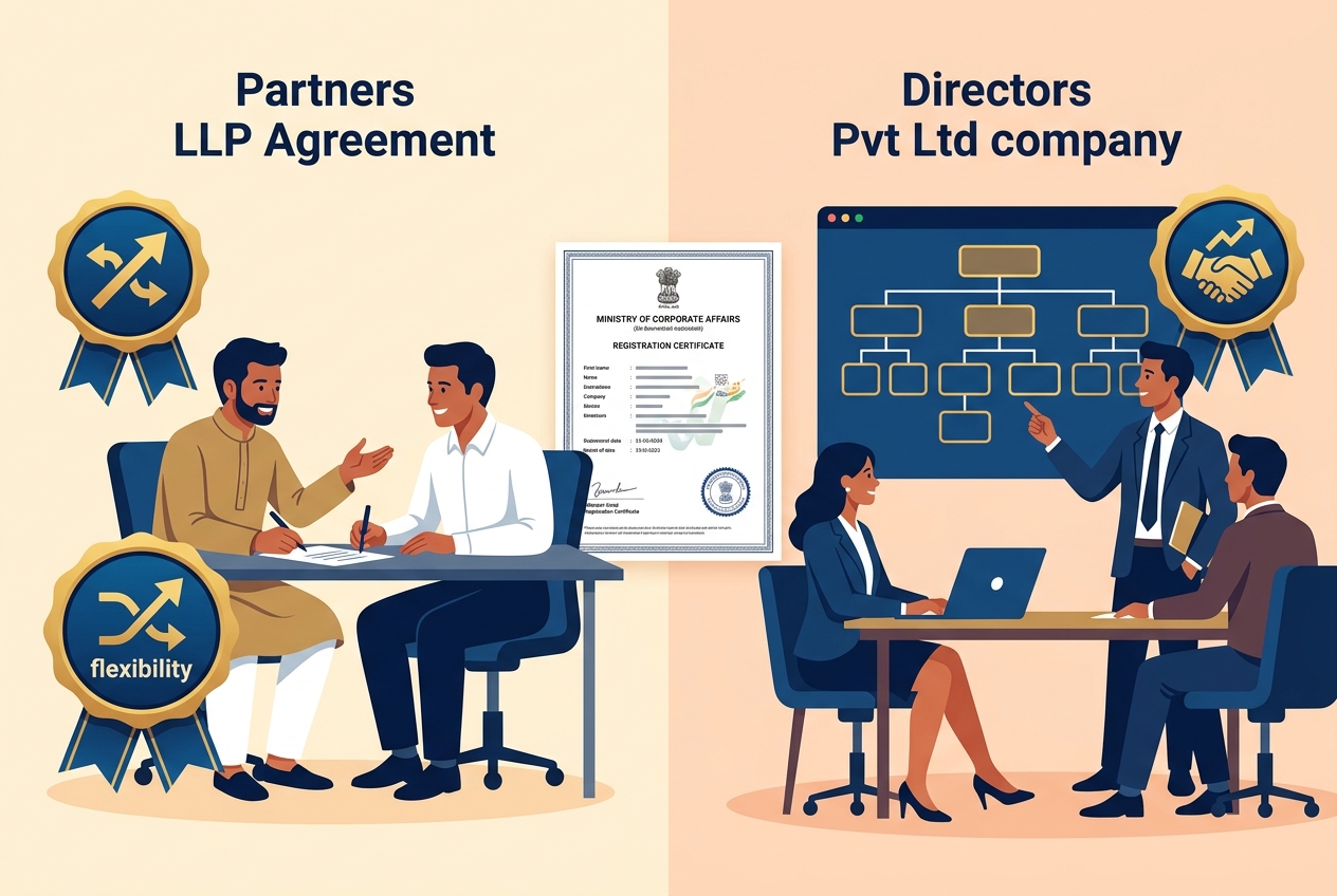 LLP Agreement vs Pvt Ltd India