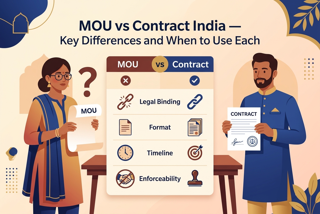 MOU vs Contract India