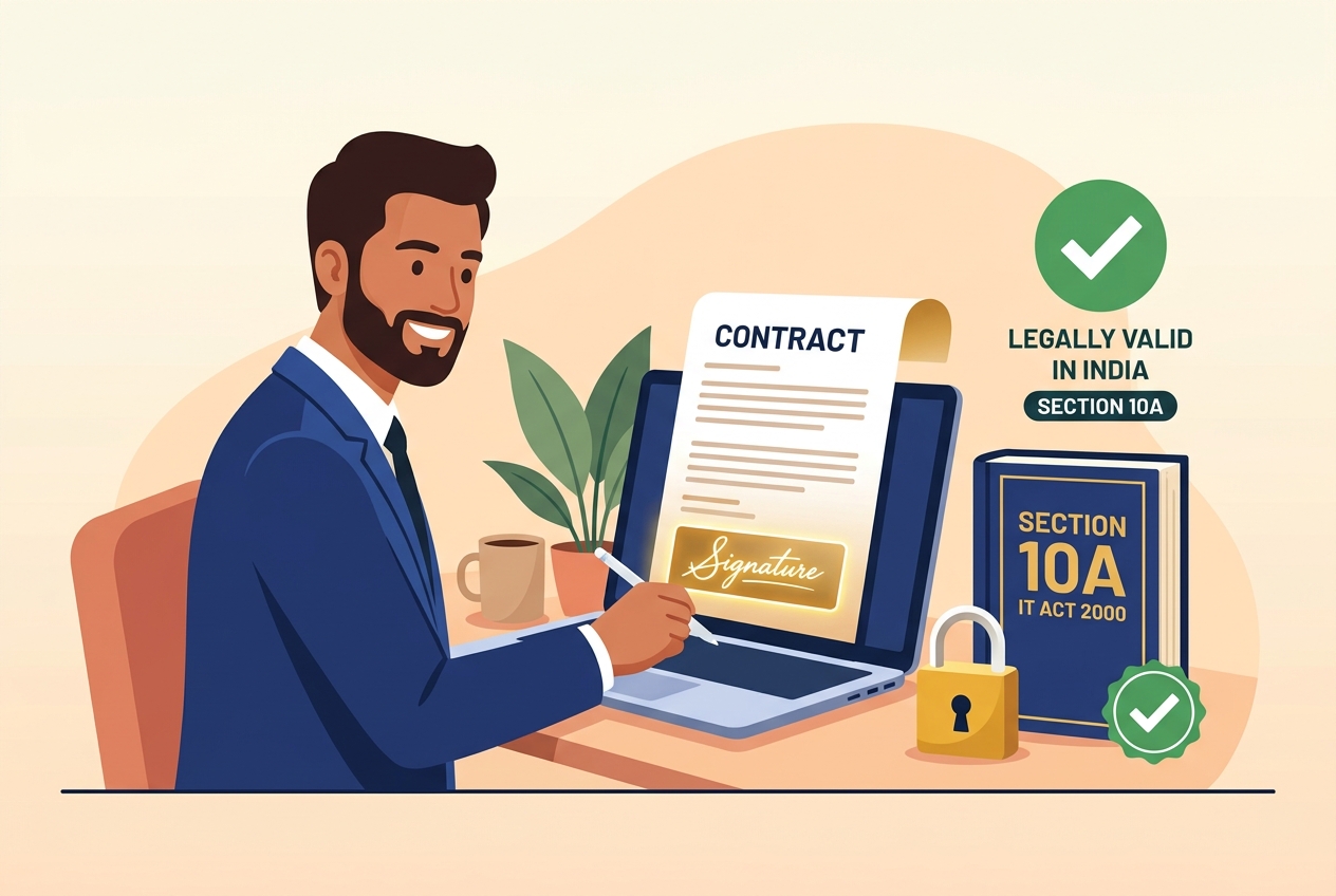 Section 10A IT Act 2000 Electronic Contracts India