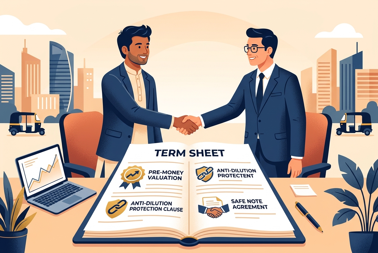 Startup Funding Term Sheet India: Clauses, Valuation & Negotiation Guide