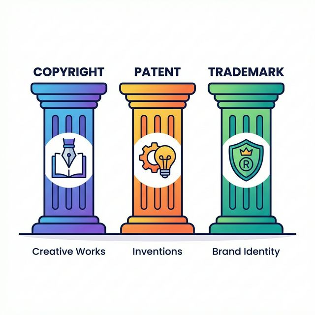 Copyright vs Patent vs Trademark